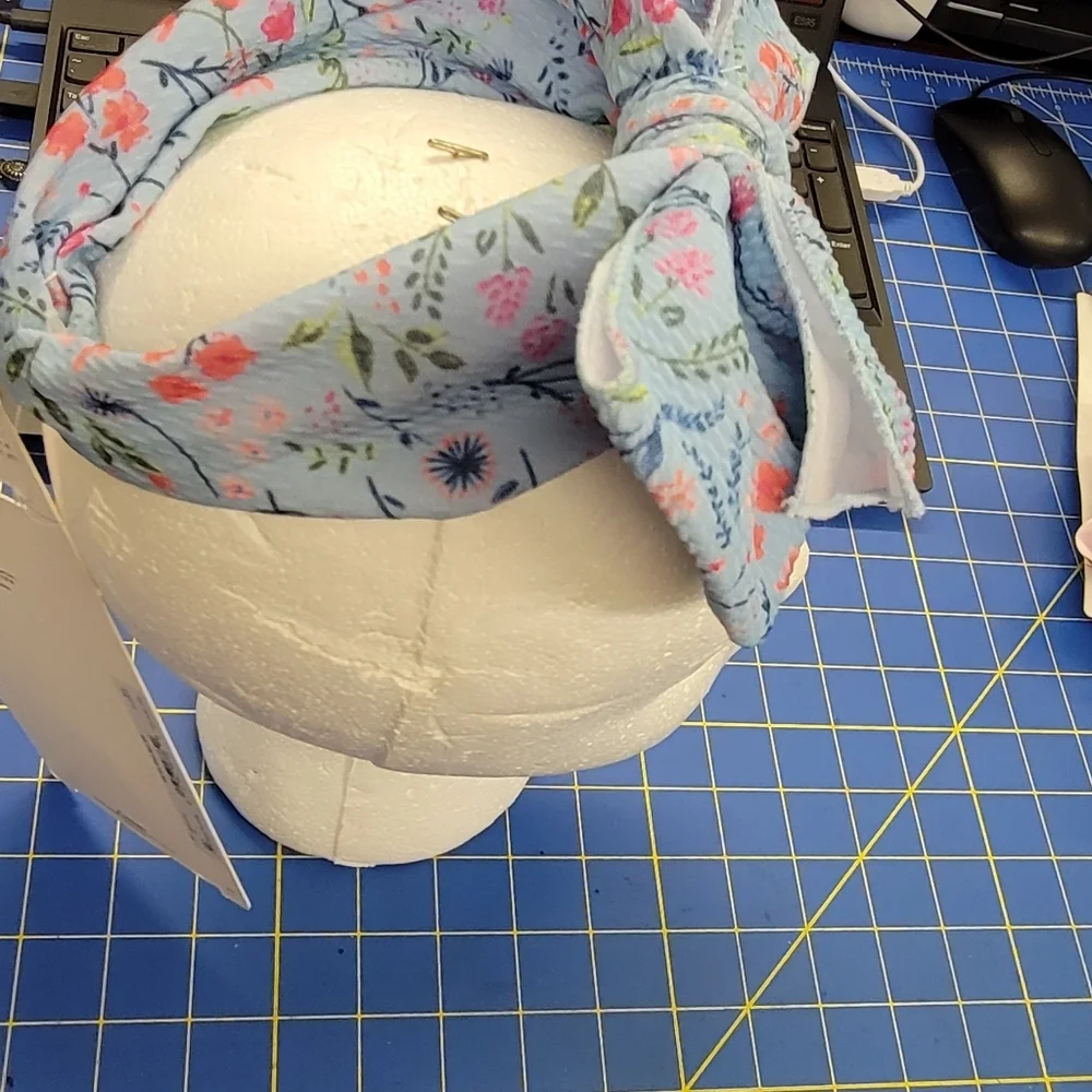 Floral Big Bow Headband Headwrap